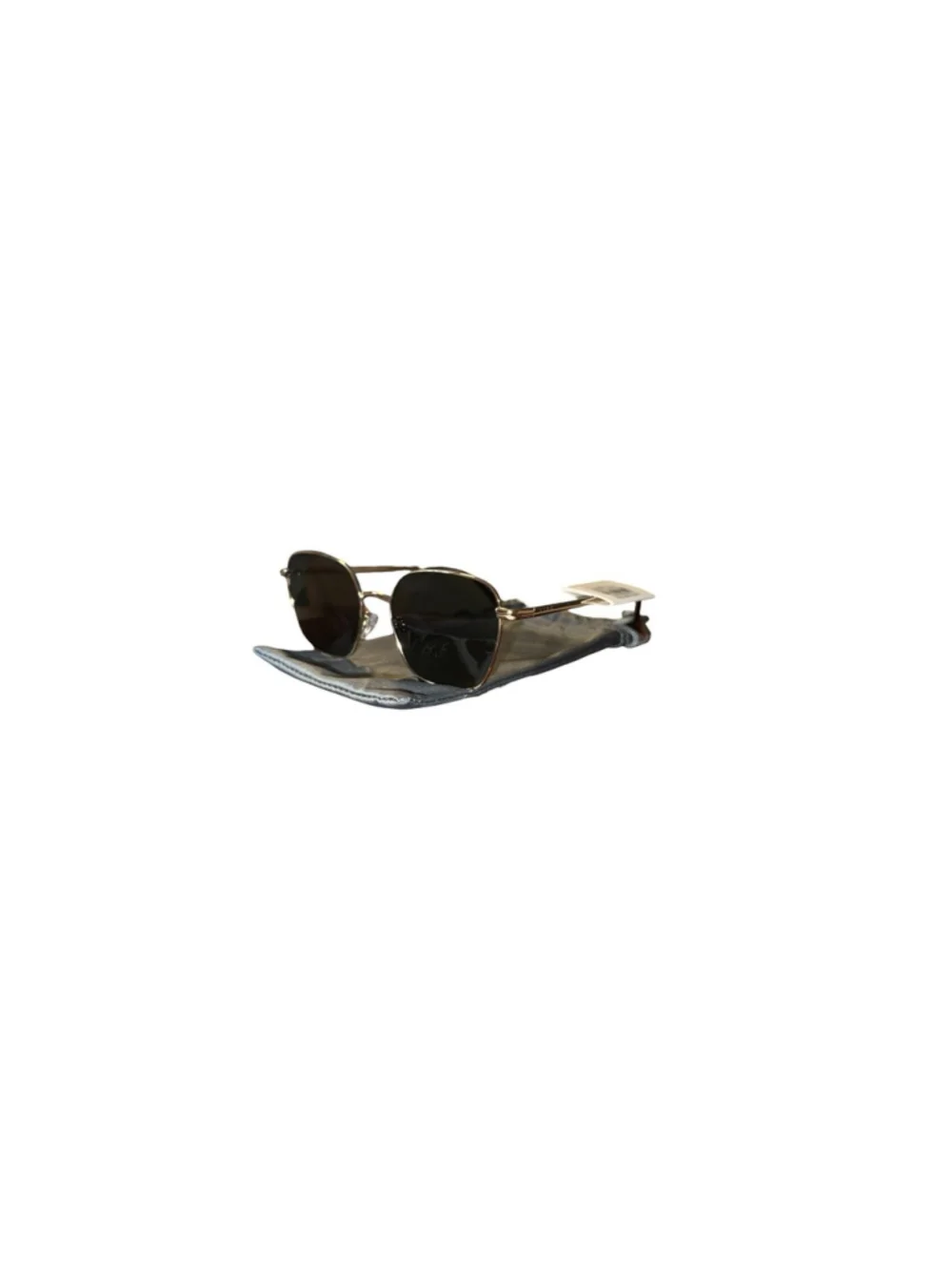 NWT Aire Spiral Gold Aviator Sunglasses Green Lenses UV Protection AIR2442269